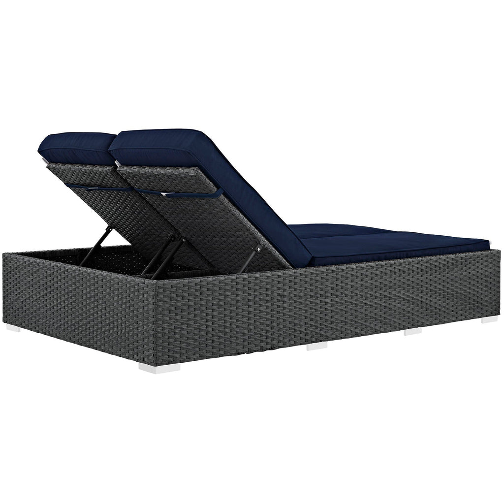 Sojourn Outdoor Patio Sunbrella¨ Double Chaise by Modway