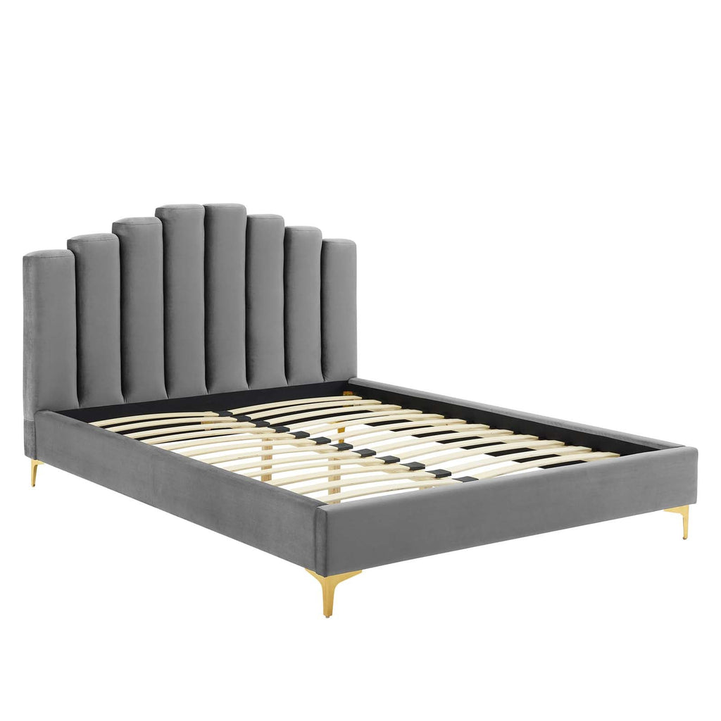 Olivia Performance Velvet Queen Platform Bed by Modway