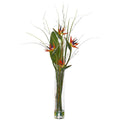 Bird of Paradise and Greens Artificial Arrangement