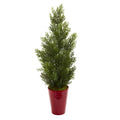 27"  Mini Cedar Artificial Pine Tree in Decorative Planter (Indoor/Outdoor)