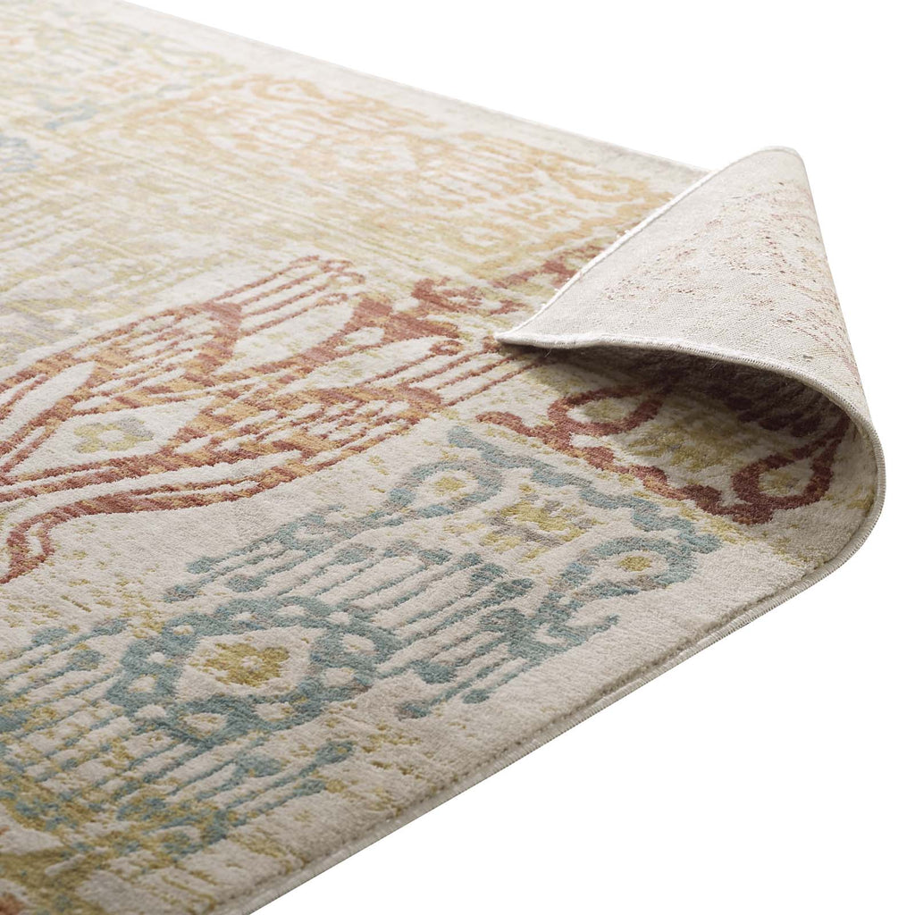 Solimar Distressed Southwestern Aztec 5x8 Area Rug by Modway