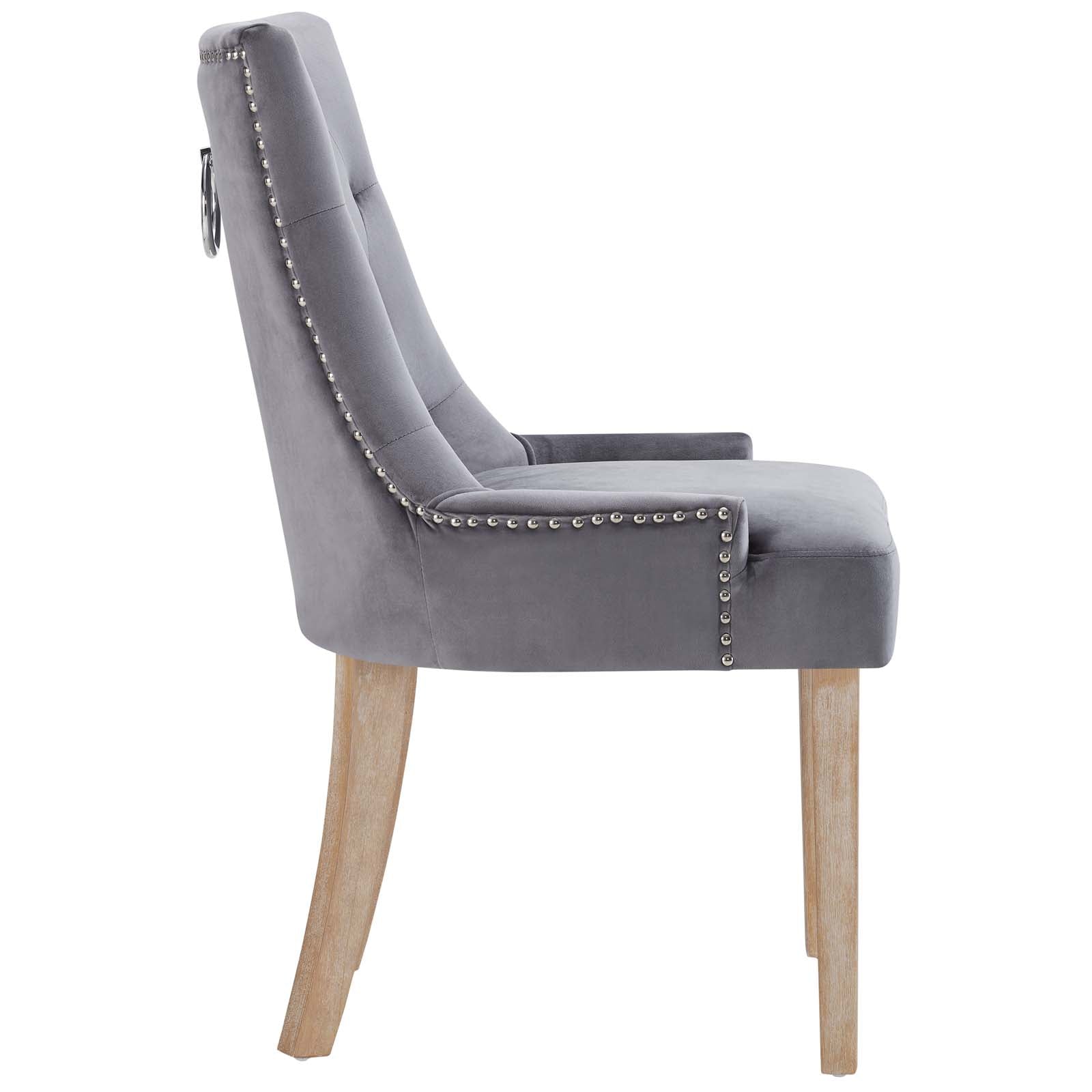 Pose Performance Velvet Dining Chair Set of 2 by Modway