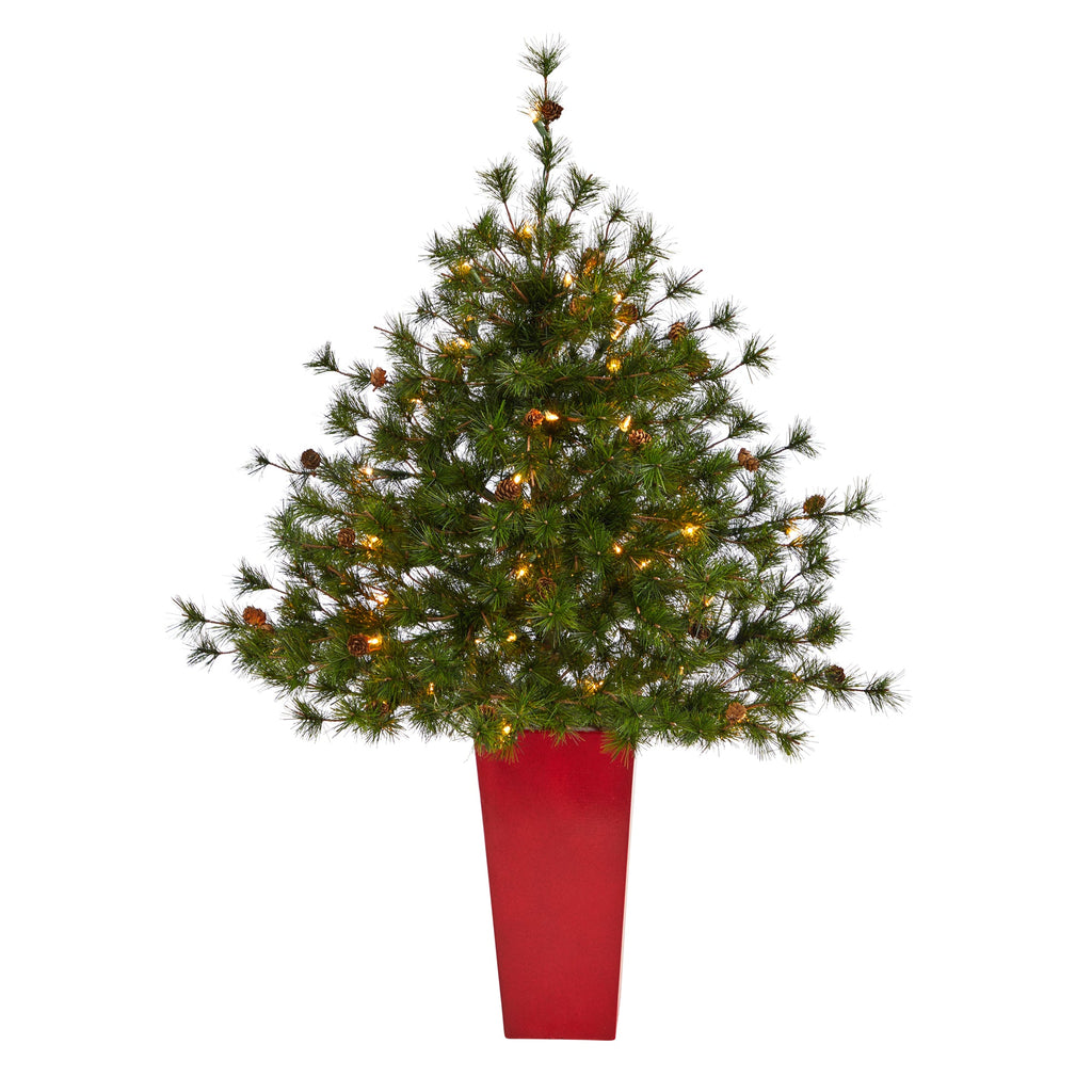 44' Colorado Mountain Pine Artificial Christmas Tree w/ 50 Clear Lights