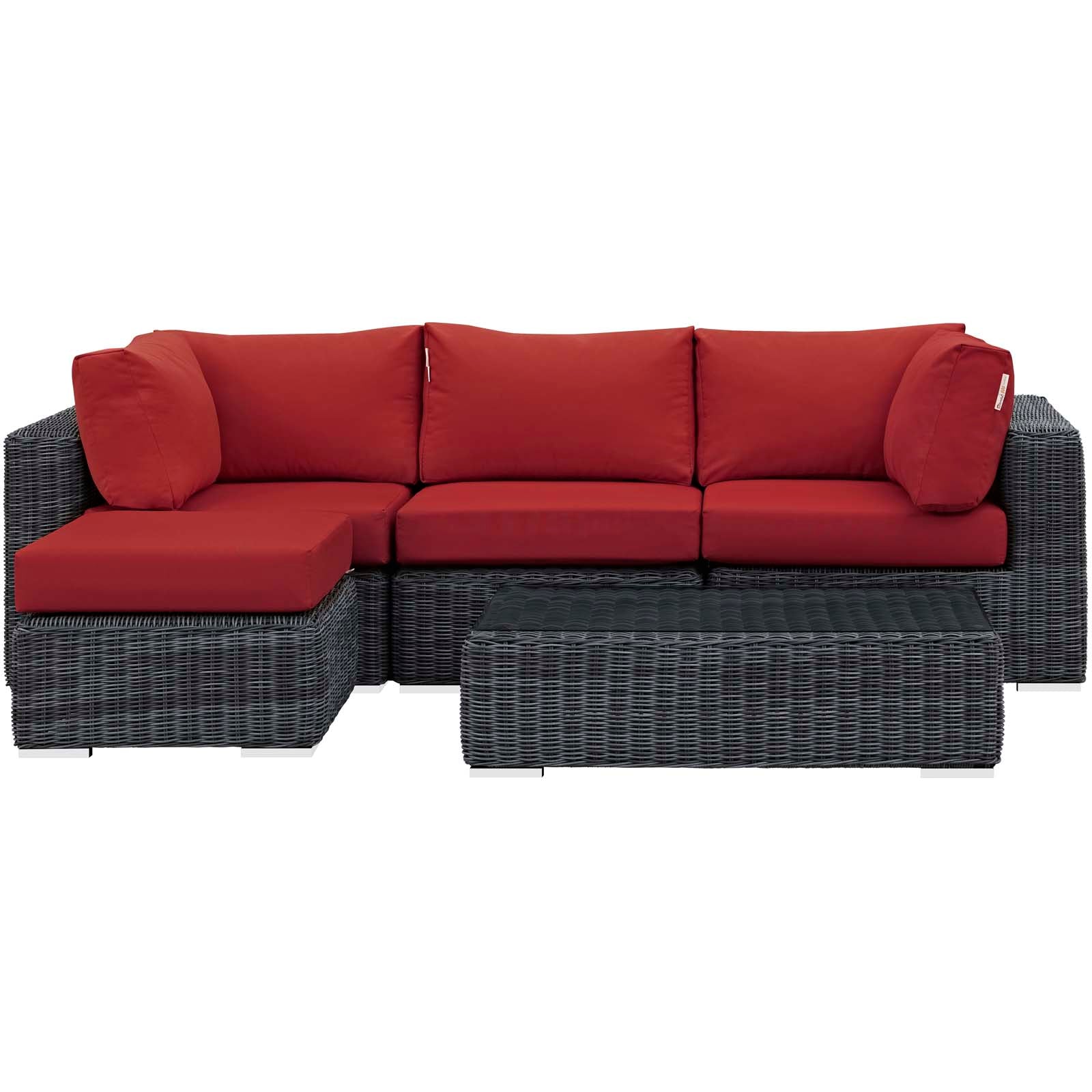 Summon 5 Piece Outdoor Patio Sunbrella¨ Sectional Set by Modway