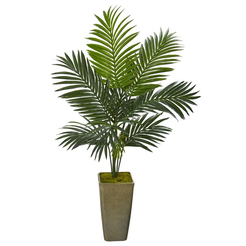 50" Kentia Artificial Palm Tree In Green Planter 9836 By Nearly Natural
