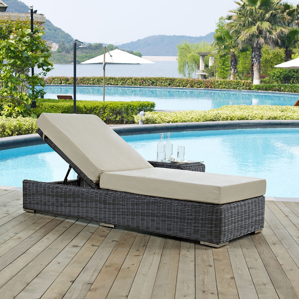 Summon Outdoor Patio Sunbrella¨ Chaise Lounge by Modway