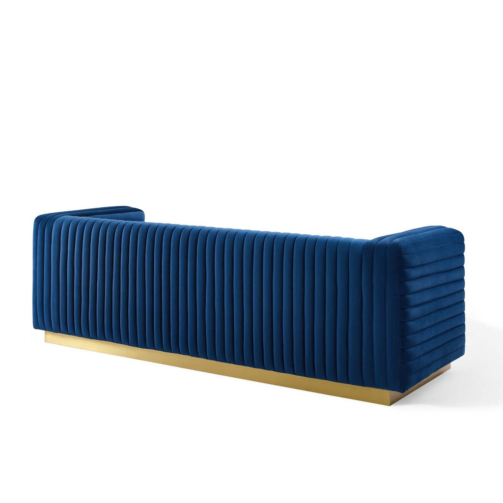 Charisma Channel Tufted Performance Velvet Living Room Sofa by Modway