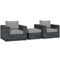 Summon 3 Piece Outdoor Patio Sunbrella¨ Sectional Set by Modway