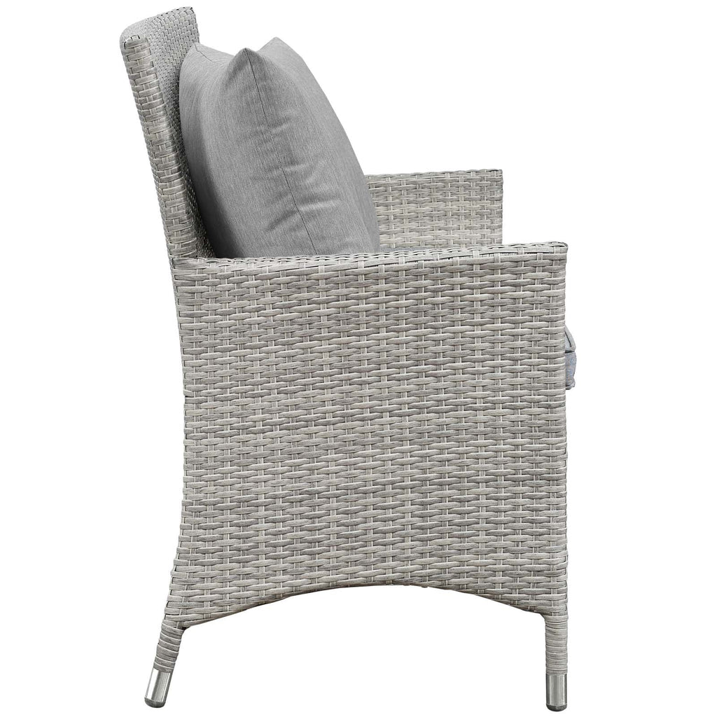 Bridge 4 Piece Outdoor Patio Patio Conversation Set with Pillow Set by Modway