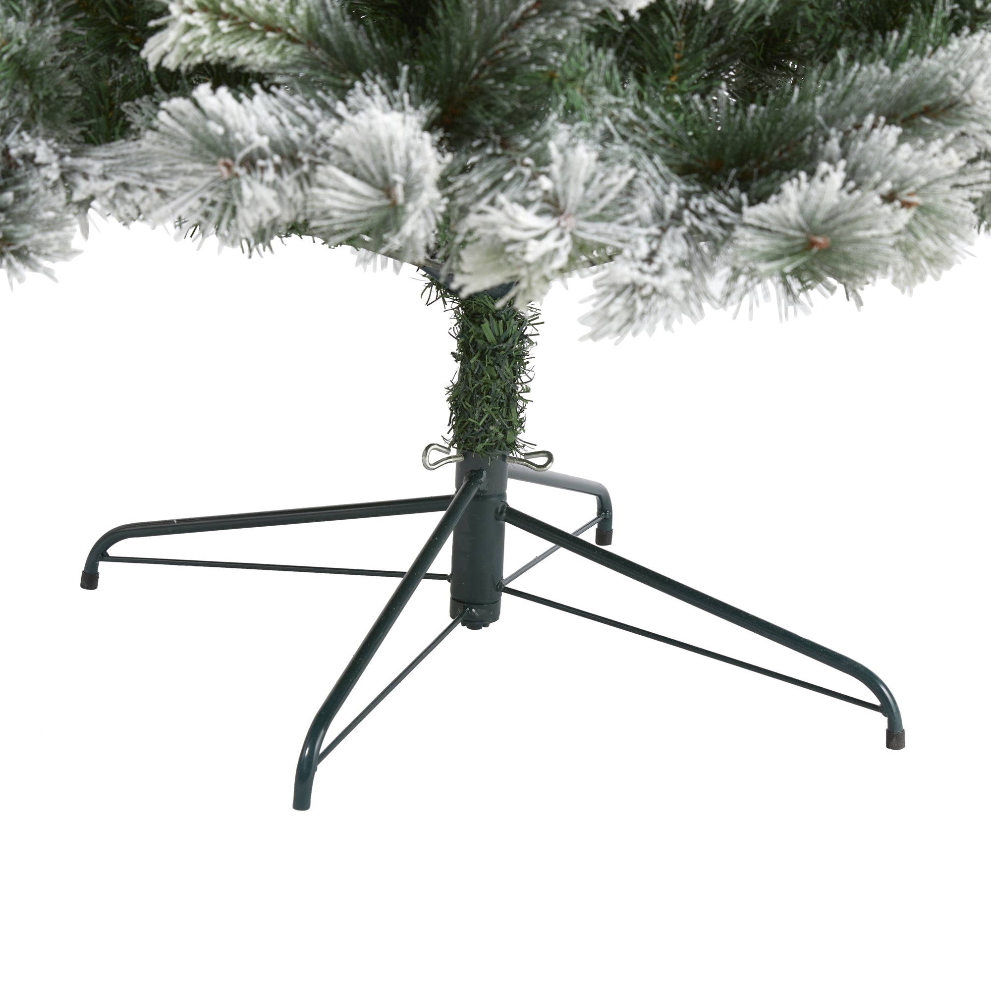 9' Flocked Oregon Pine Artificial Christmas Tree with 600 Clear Lights