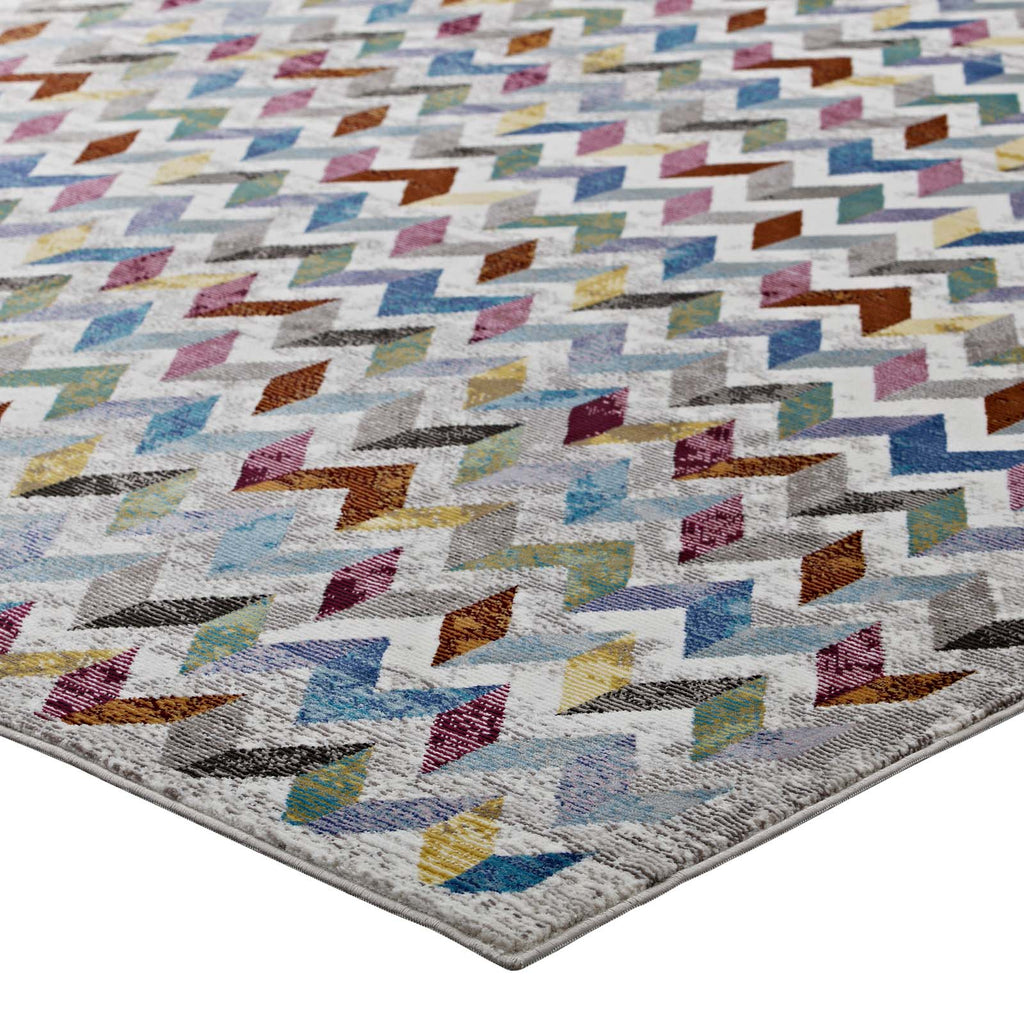 Gemma Chevron Mosaic 5x8 Area Rug by Modway