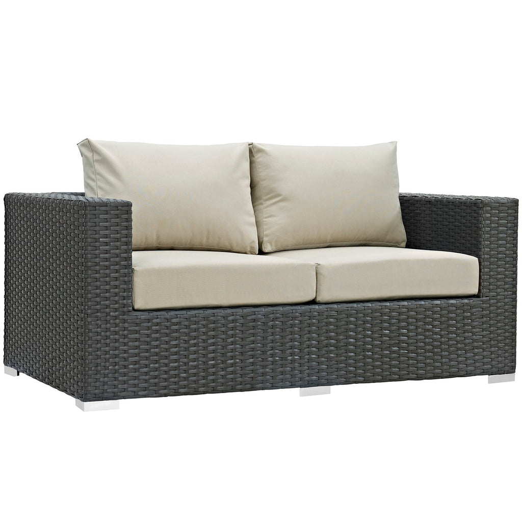 Sojourn 5 Piece Outdoor Patio Sunbrella¨ Sectional Set by Modway