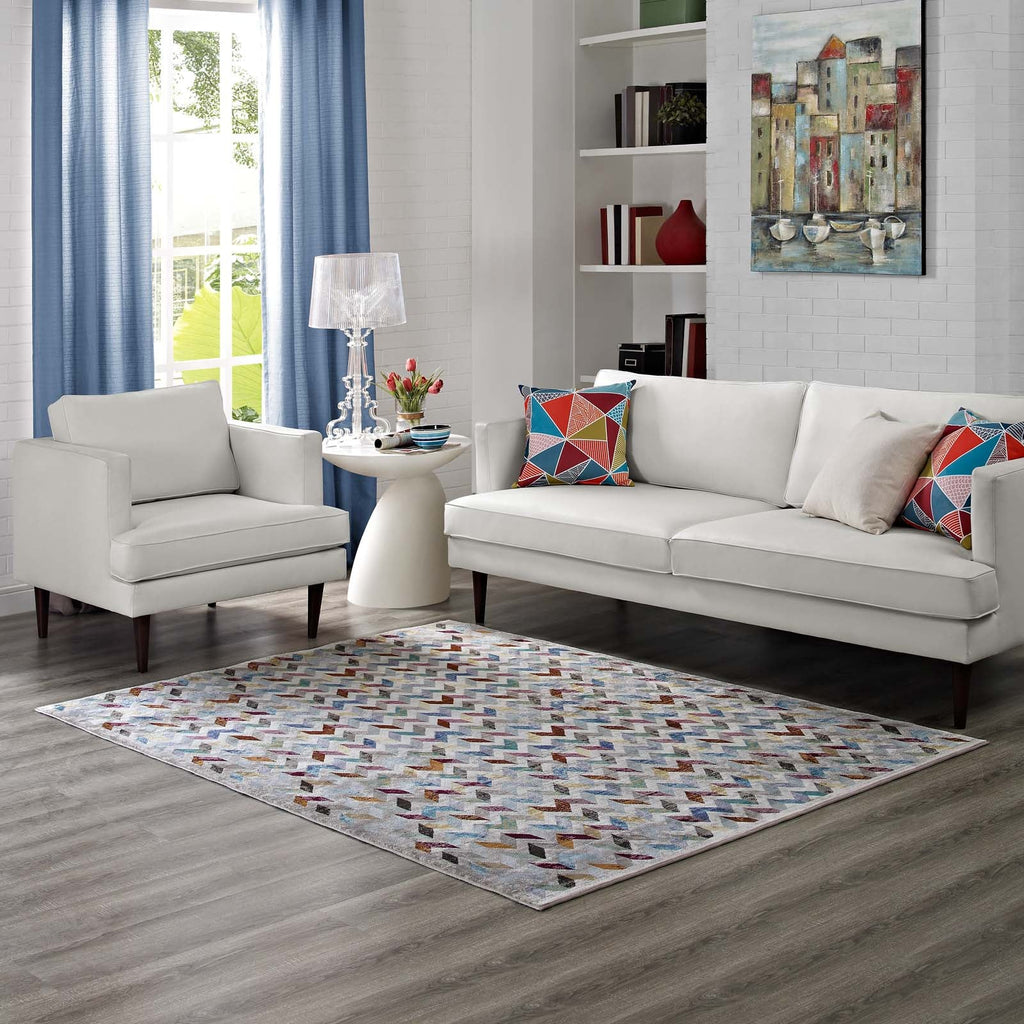 Gemma Chevron Mosaic 4x6 Area Rug by Modway