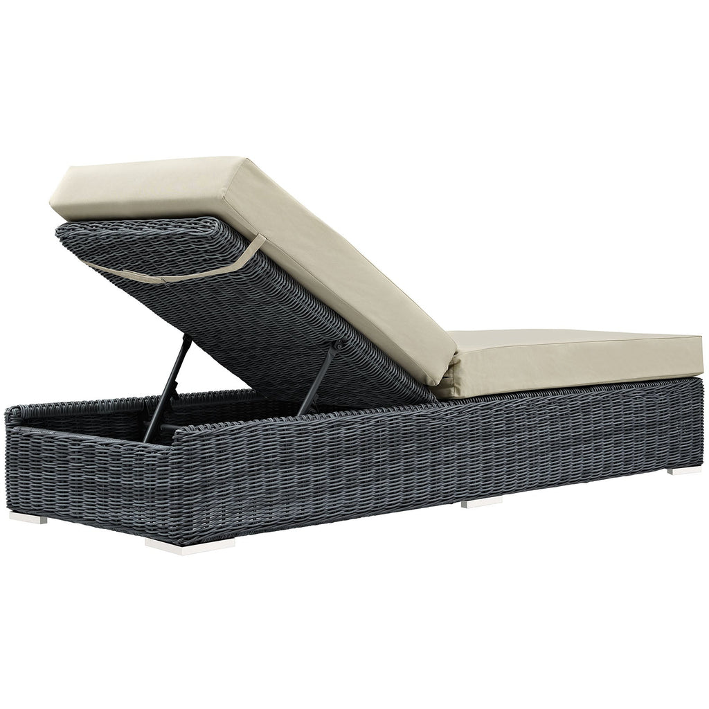 Summon Outdoor Patio Sunbrella¨ Chaise Lounge by Modway