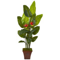 72"  Bird of Paradise Artificial Plant in Brown Planter (Real Touch)