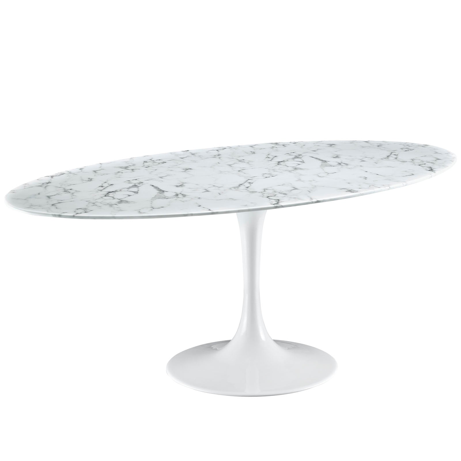 Lippa 78" Oval Faux Marble Dining Table by Modway