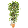 64"  Elegant Ficus Artificial Tree in Terra Cotta Planter