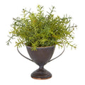 14"  Rosemary Artificial Plant in Metal Goblet