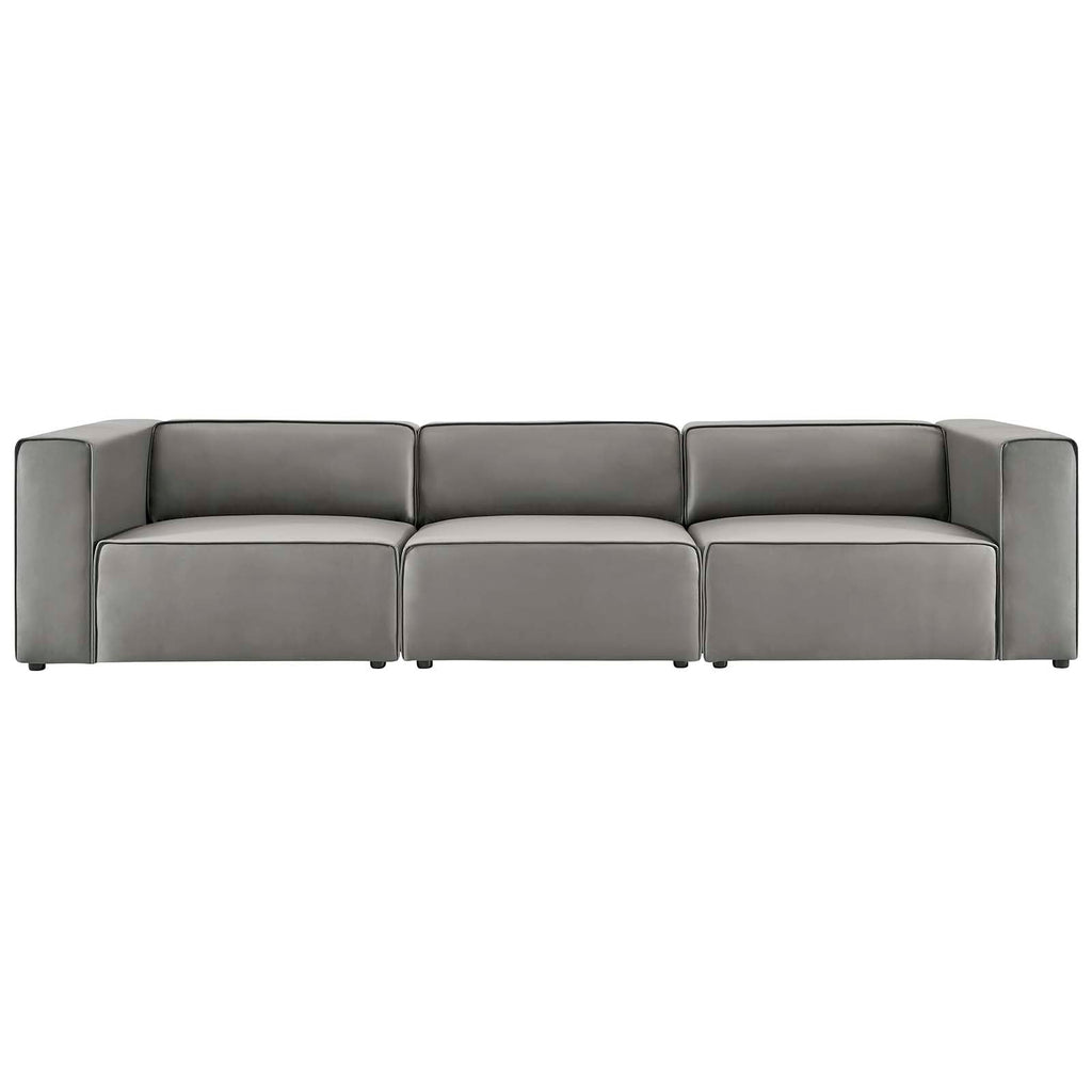 Mingle 3-Piece Vegan Leather Sectional Sofa by Modway