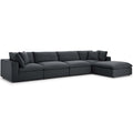 Commix 5 Piece Down Filled Overstuffed Sectional Sofa Set by Modway