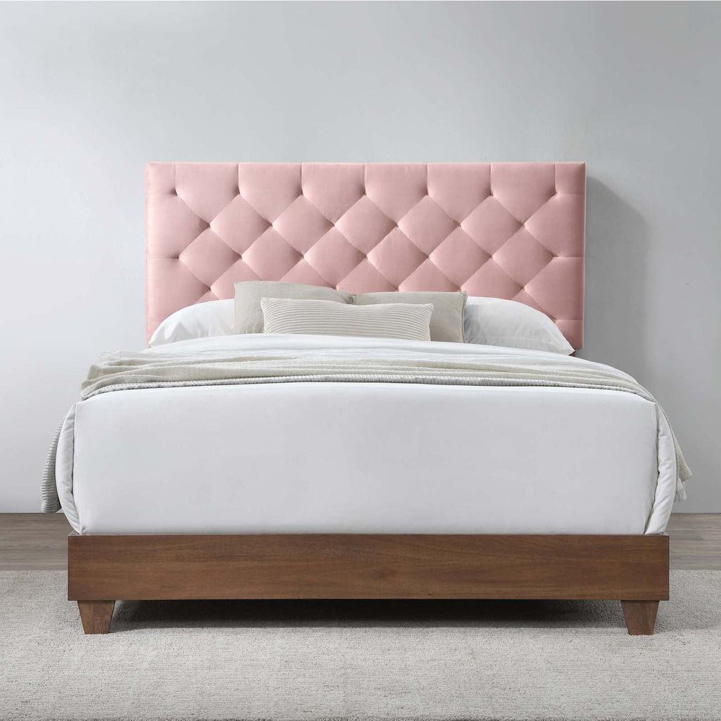 Rhiannon Diamond Tufted Upholstered Performance Velvet Queen Bed by Modway