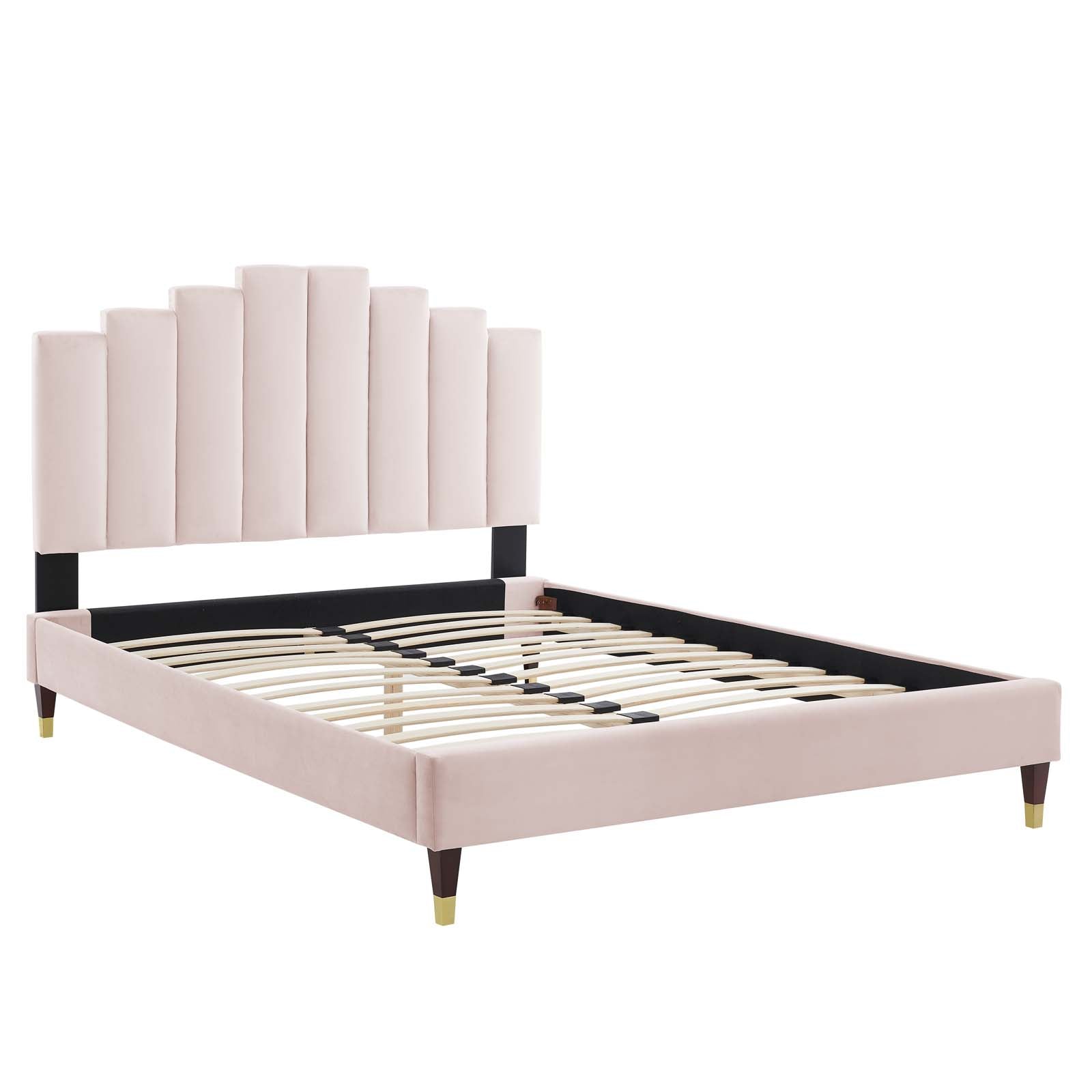 Elise Performance Velvet King Platform Bed by Modway