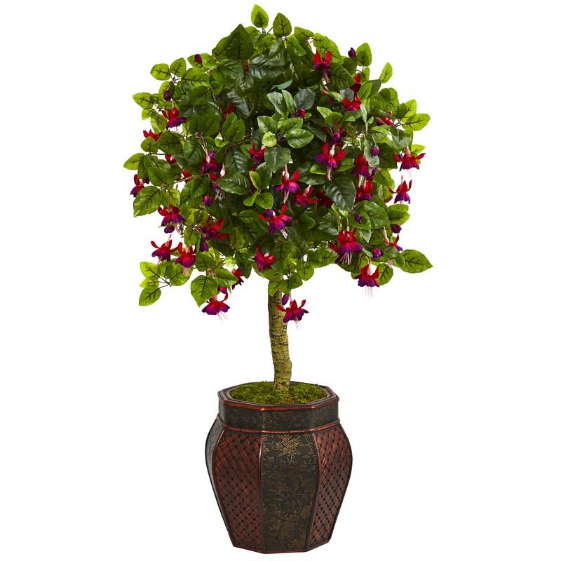 44"  Fuschia Artificial Tree in Decorative Planter