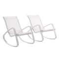 Traveler Outdoor Patio Mesh Sling Rocking Lounge Chair Set of 2 by Modway