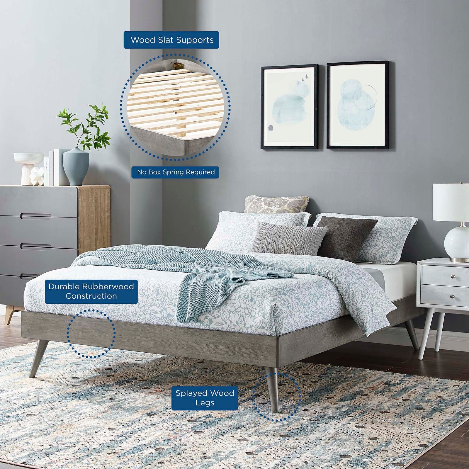 Margo Wood Twin Platform Bed Frame by Modway