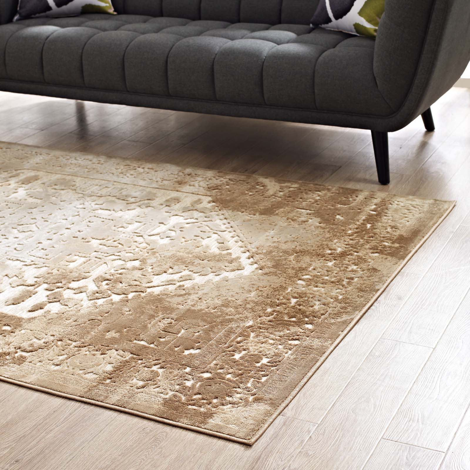 Rosina Distressed Vintage Medallion 5x8 Area Rug by Modway