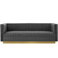Sanguine Vertical Channel Tufted Performance Velvet Sofa by Modway