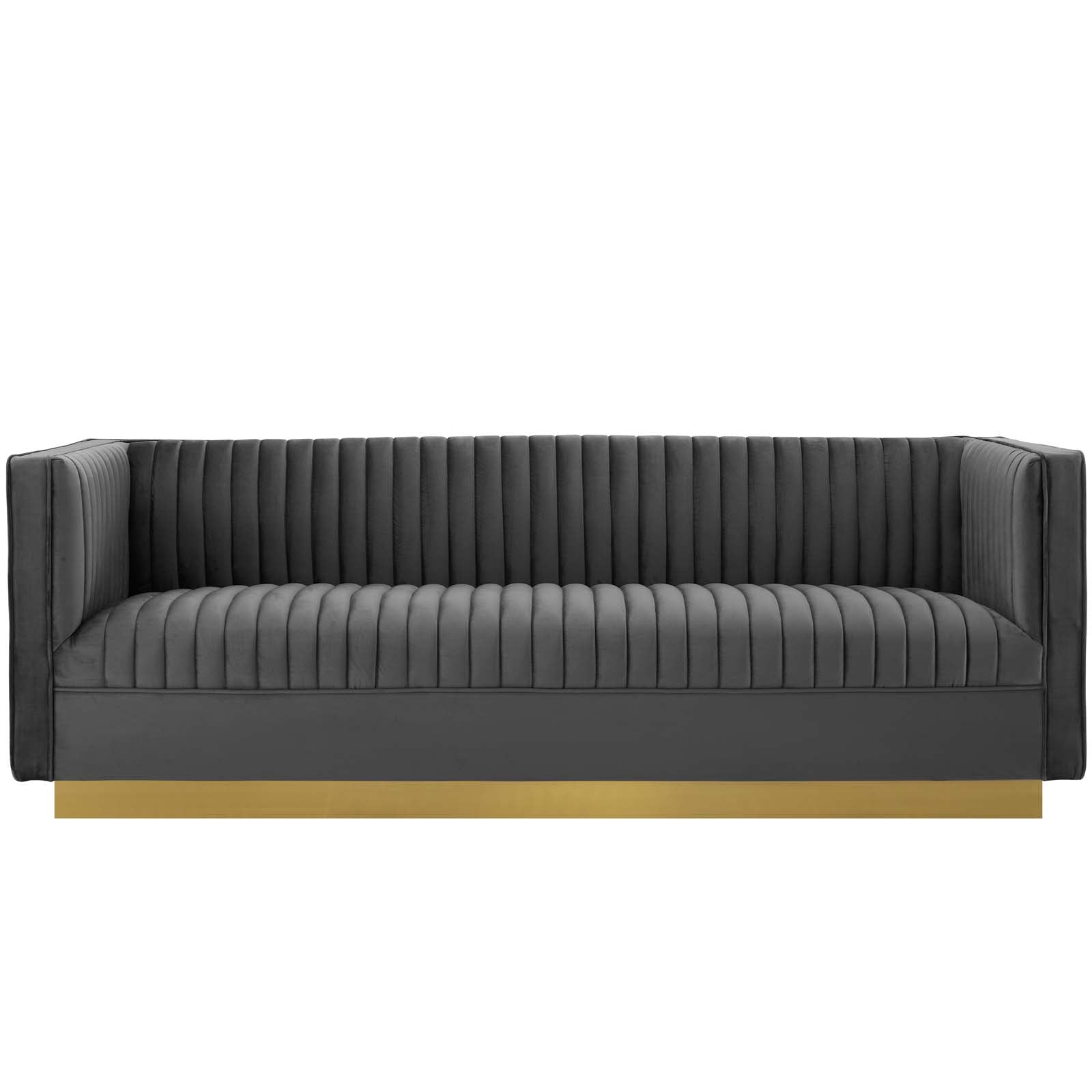 Sanguine Vertical Channel Tufted Performance Velvet Sofa by Modway