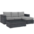 Summon 3 Piece Outdoor Patio Sunbrella¨ Sectional Set by Modway