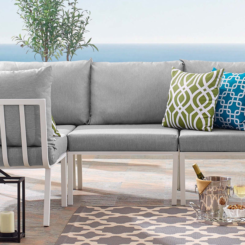 Riverside Outdoor Patio Aluminum Armless Chair by Modway