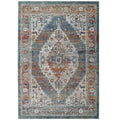 Tribute Camellia Distressed Vintage Floral Vintage Medallion 8x10 Area Rug by Modway