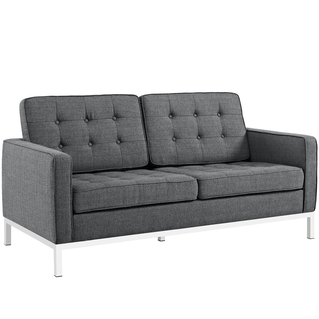 Loft Upholstered Fabric Loveseat by Modway