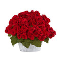 Begonia Artificial Arrangement in Decorative Planter
