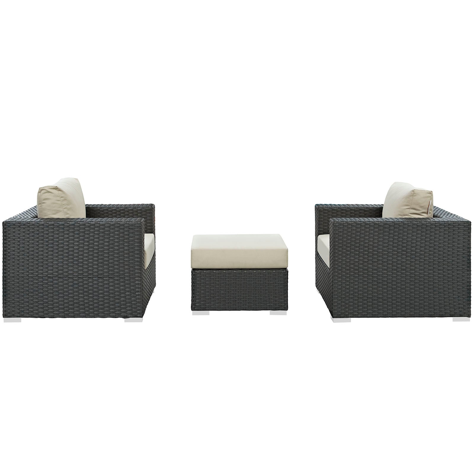 Sojourn 3 Piece Outdoor Patio Sunbrella¨ Sectional Set by Modway