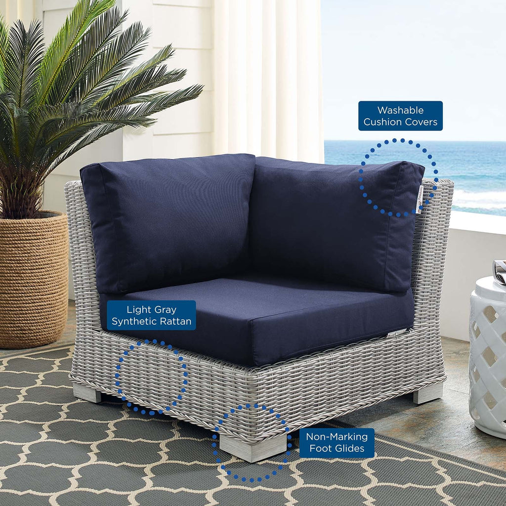 Conway Sunbrella¨ Outdoor Patio Wicker Rattan Corner Chair by Modway