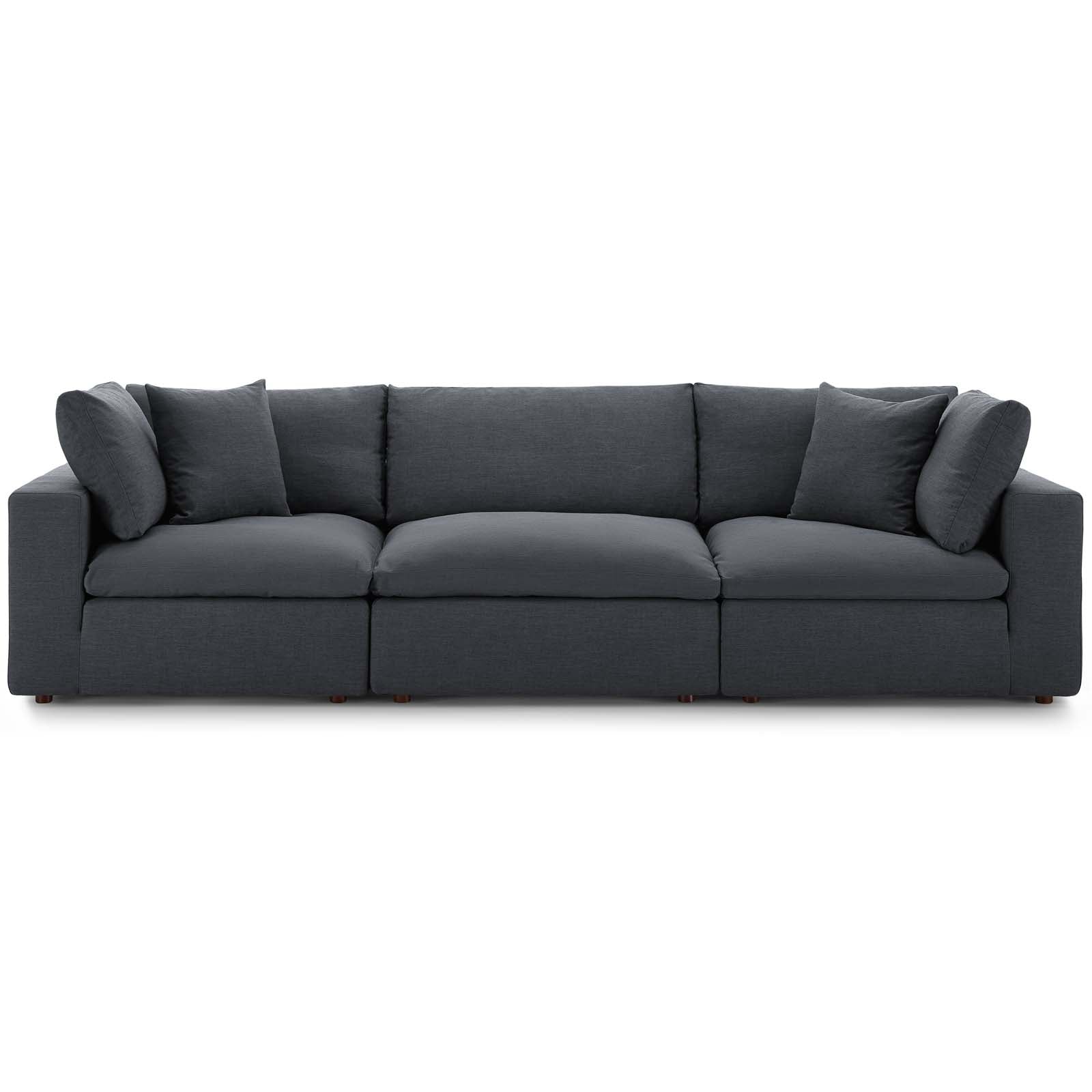 Commix 3 Piece Down Filled Overstuffed Sectional Sofa Set by Modway