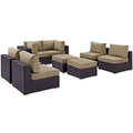 Convene 8 Piece Outdoor Patio Sectional Set by Modway