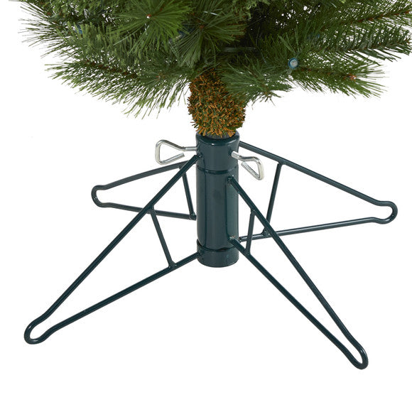5' Green Pencil Artificial Christmas Tree with 100 Clear LED Lights