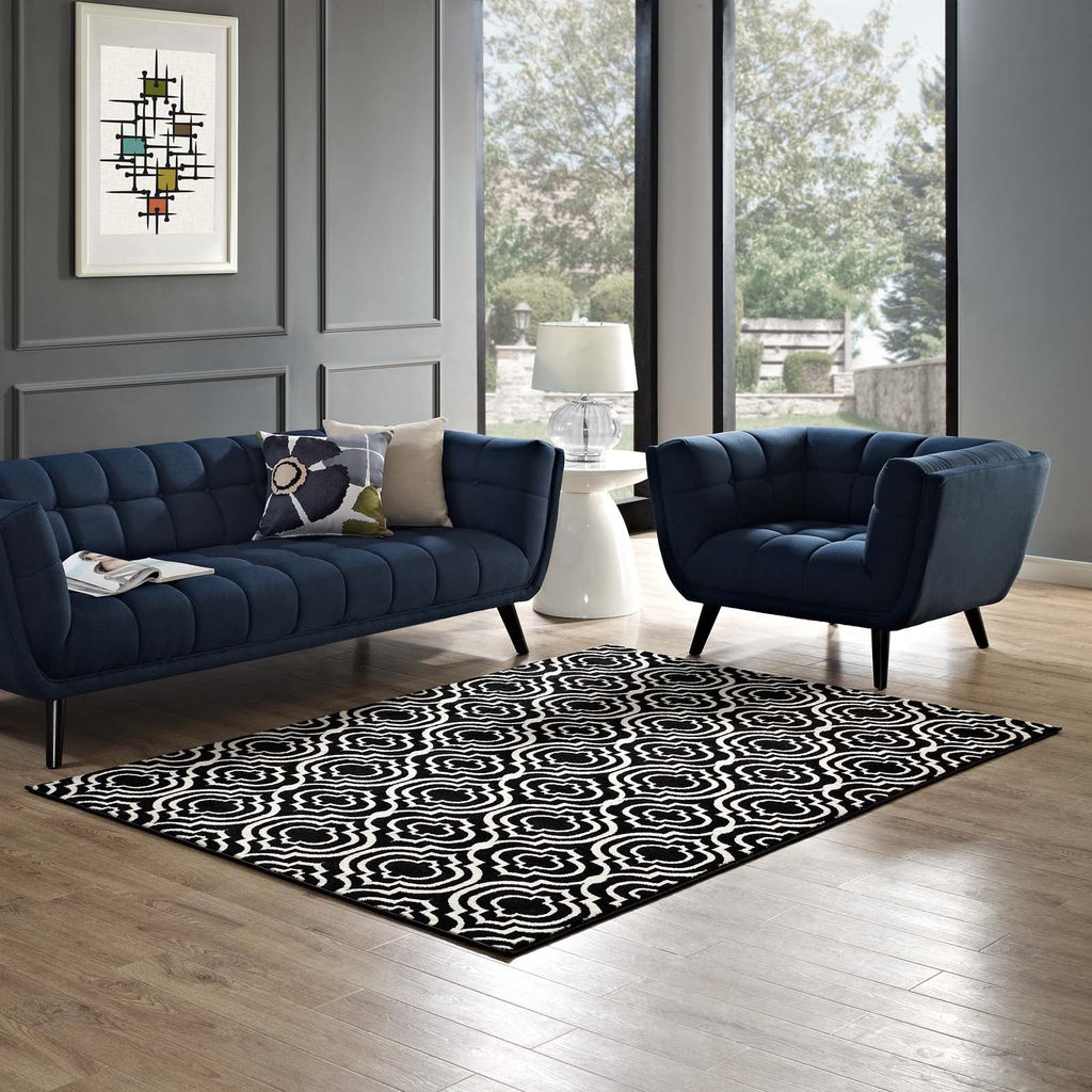 Frame Transitional Moroccan Trellis 5x8 Area Rug by Modway