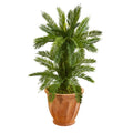 3' Double Cycas Artificial Plant in Terra Cotta Planter
