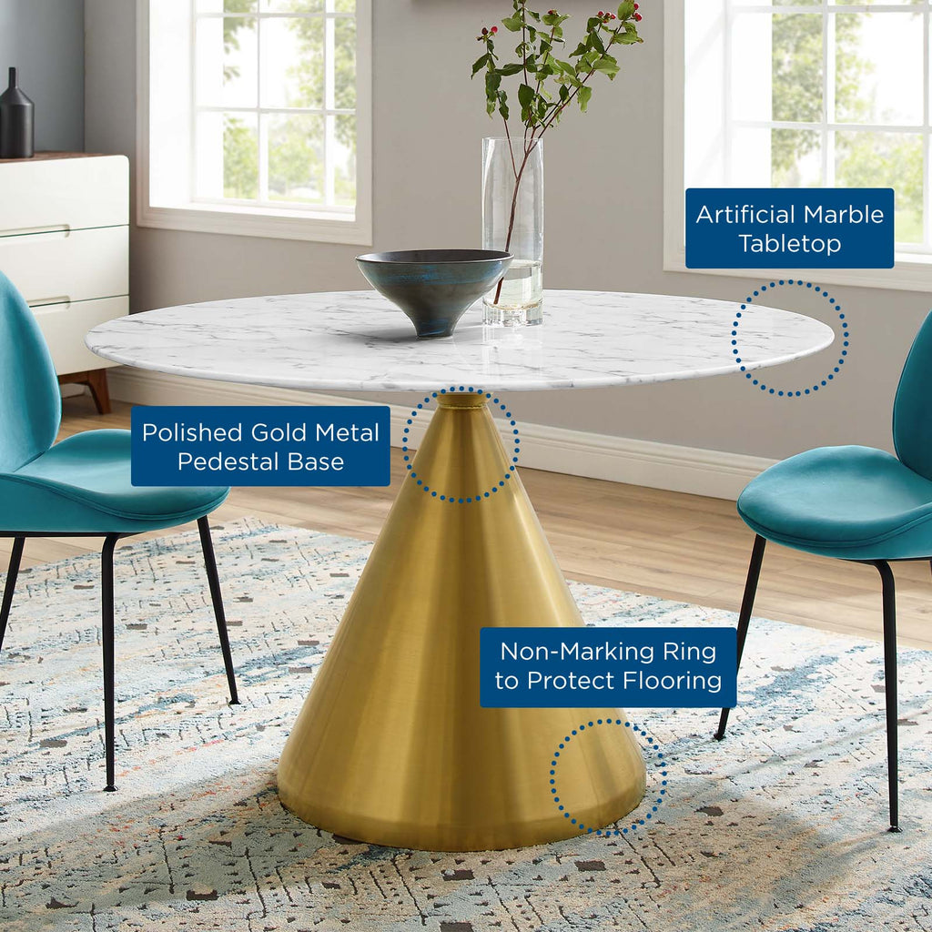 Tupelo 47" Artificial Marble Dining Table by Modway