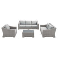 Conway 4-Piece Sunbrella¨ Outdoor Patio Wicker Rattan Furniture Set by Modway