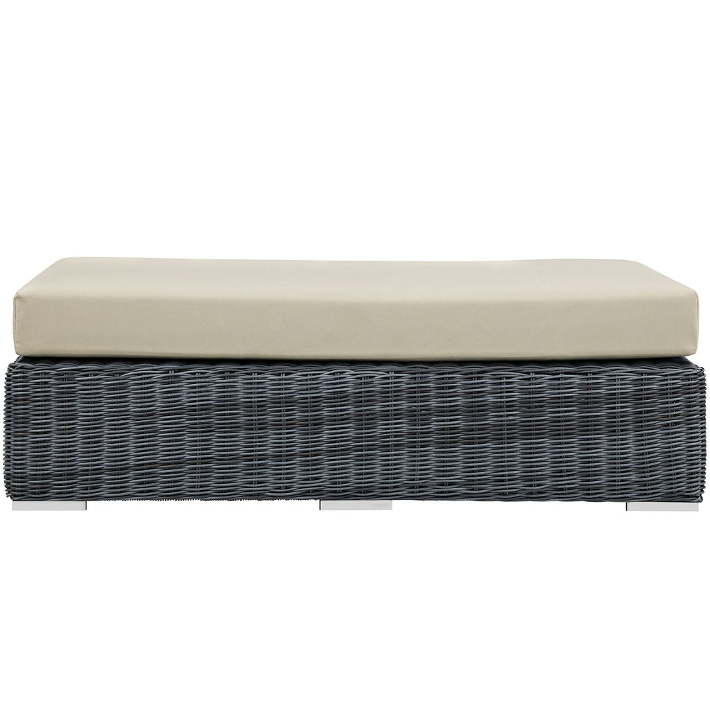 Summon Outdoor Patio Sunbrella¨ Rectangle Ottoman by Modway