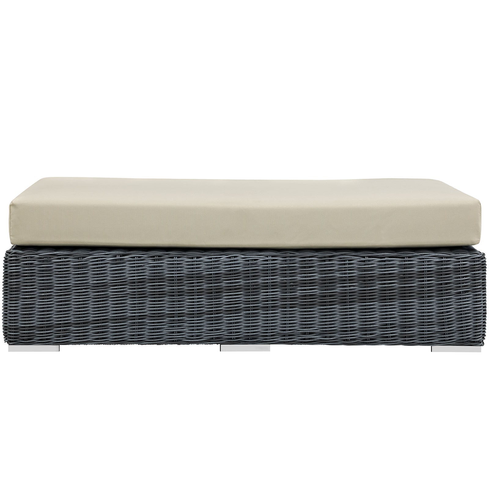 Summon Outdoor Patio Sunbrella¨ Rectangle Ottoman by Modway
