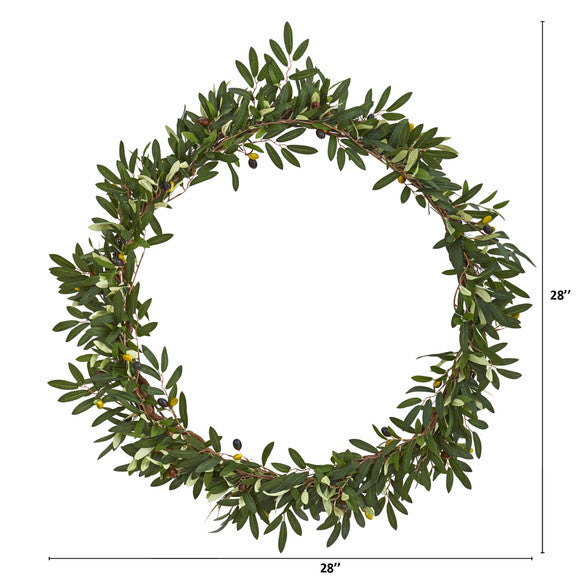 28" Olive Artificial Wreath