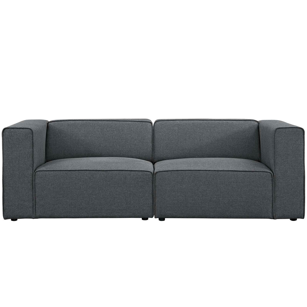 Mingle 2 Piece Upholstered Fabric Sectional Sofa Set by Modway
